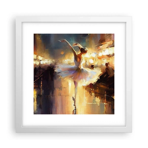 Affiche dans un cadre blanc - Poster - Miracle dans la rue - 30x30 cm