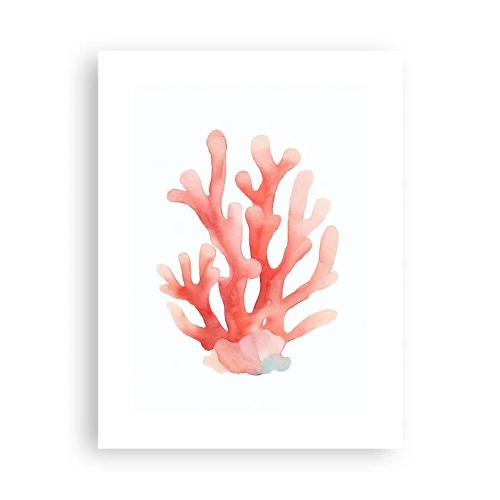 Affiche - Poster - Corail couleur corail - 30x40 cm