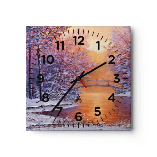 Horloge murale - Pendule murale - On se rencontre ici - 40x40 cm