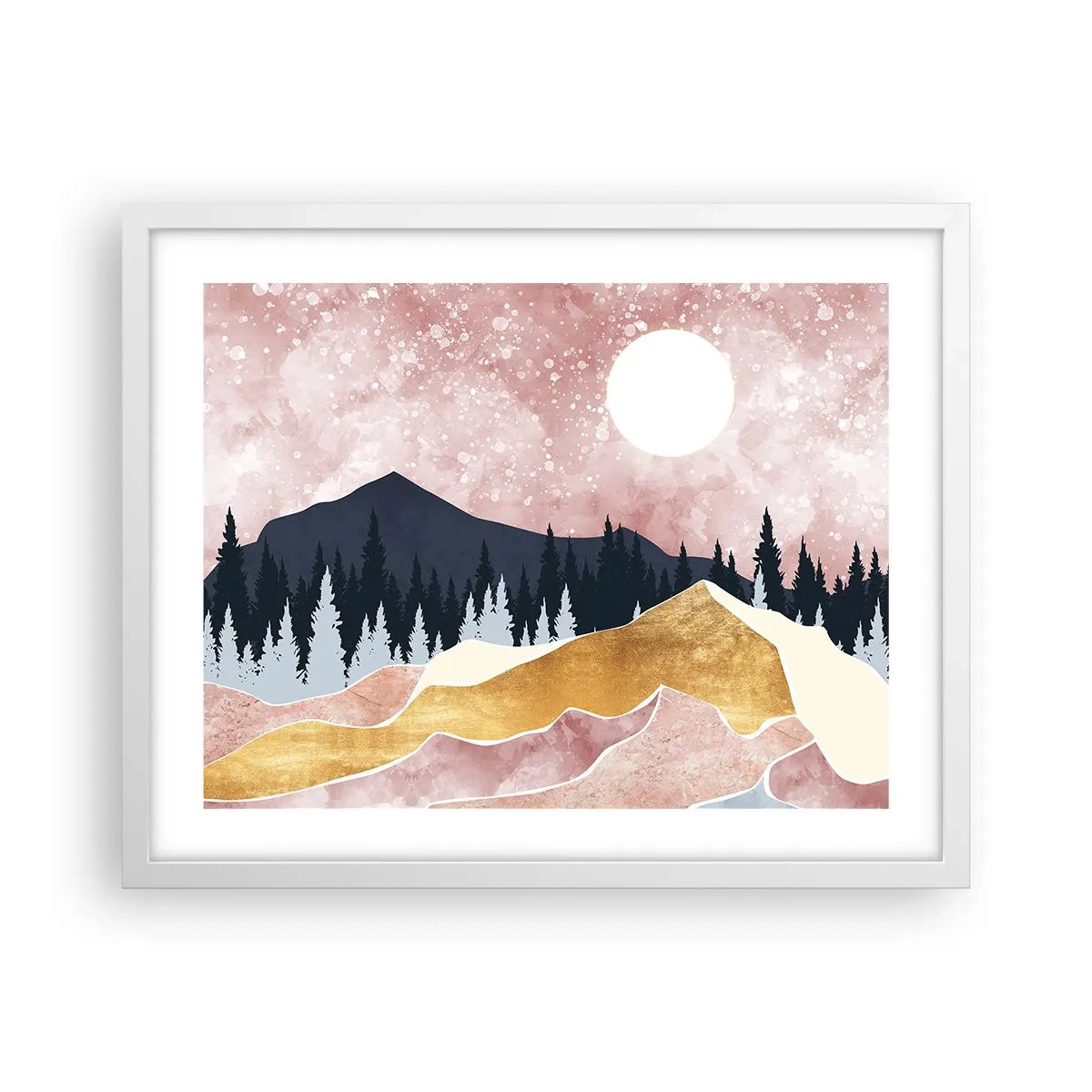 Affiche dans un cadre blanc - Poster - Gardien de la nuit - 50x40 cm