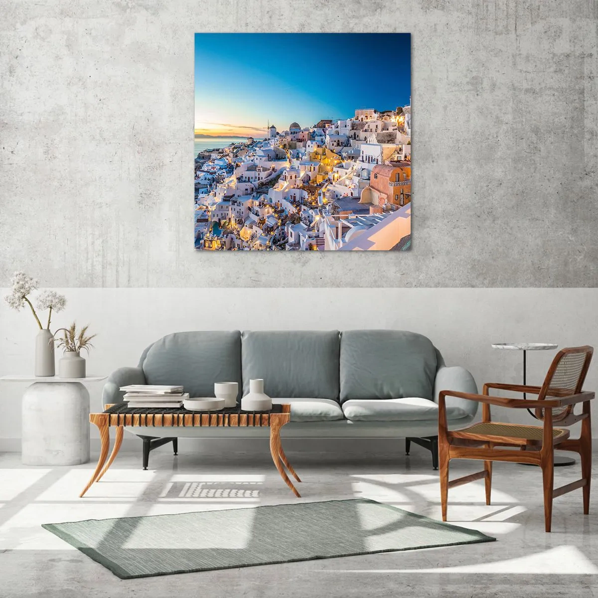 Impression sur verre - Image sur verre - L'essence de la grecque - 40x40 cm