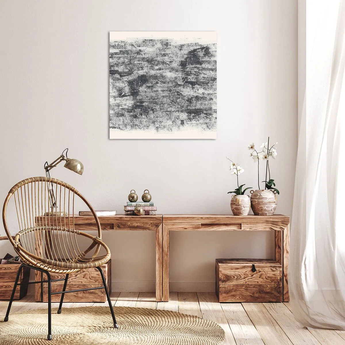 Impression sur toile - Image sur toile - Composition brumeuse - 60x60 cm