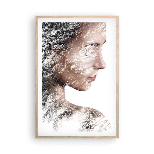 Affiche dans un chêne clair - Poster - L'âme de la forêt - 61x91 cm