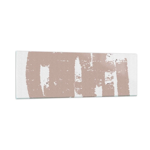 Impression sur verre - Image sur verre - Abstraction en rose tendre - 90x30 cm