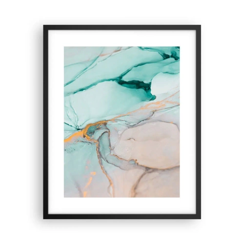 Affiche dans un cadre noir - Poster - Danse des formes et des couleurs - 40x50 cm