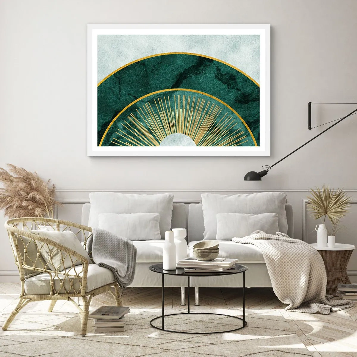 Affiche dans un cadre blanc - Poster - Un autre système solaire - 40x30 cm