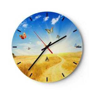 Horloge murale - Pendule murale - Et comment ne pas aimer l'été ? - 40x40 cm