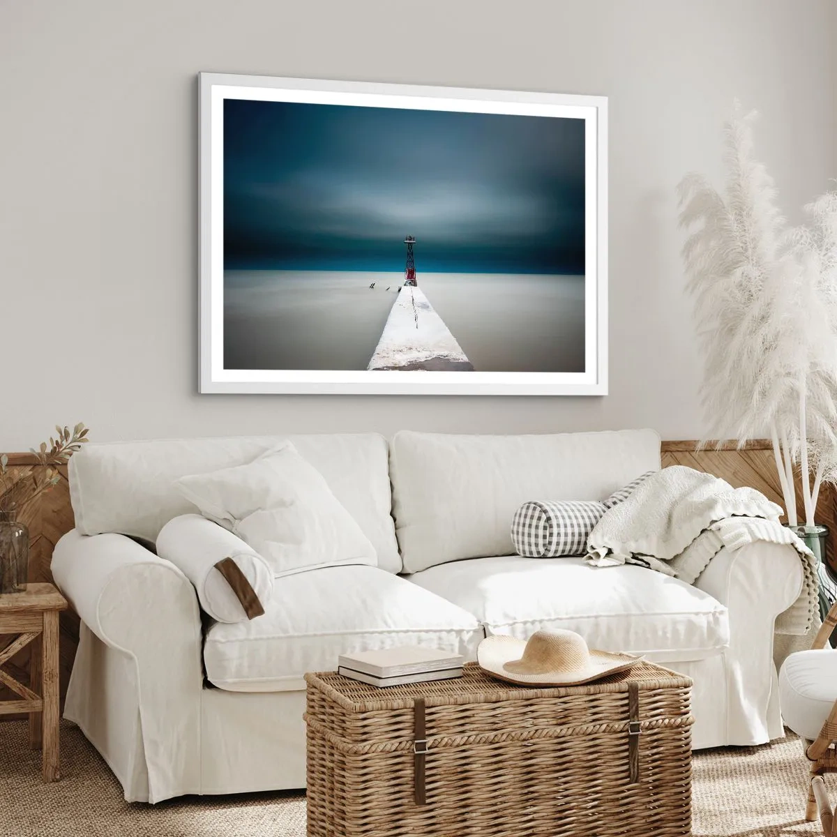 Affiche dans un cadre blanc - Poster - À la rencontre de l'immensité - 40x30 cm