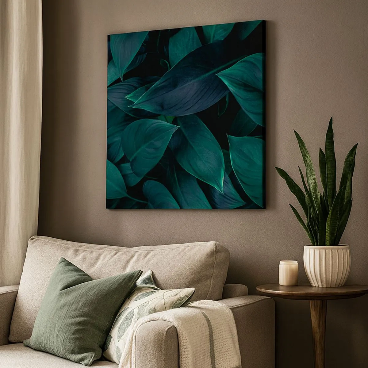 Impression sur toile - Image sur toile - le vert lui-même - 30x30 cm