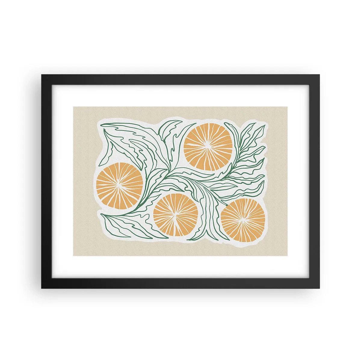 Affiche dans un cadre noir - Poster - Ethnique avec une pointe d'abstraction - 40x30 cm