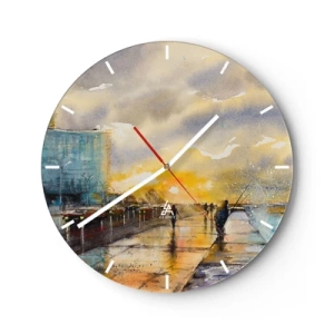 Horloge murale - Pendule murale - La vie sur le rivage - 40x40 cm