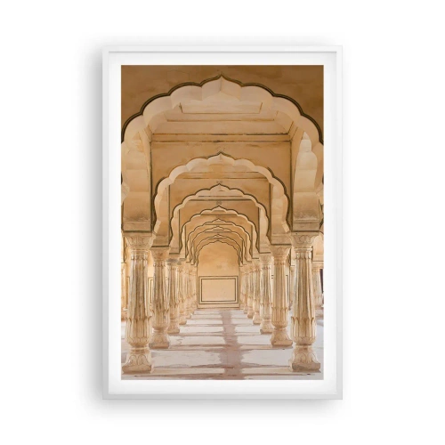Affiche dans un cadre blanc - Poster - Dans le palais du maharaja - 61x91 cm