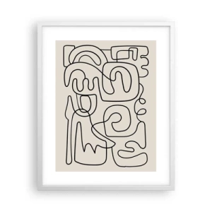 Affiche dans un cadre blanc - Poster - Suivez les indices - 40x50 cm