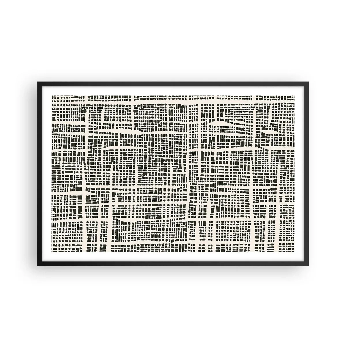 Affiche dans un cadre noir - Poster - Composition tissée - 91x61 cm