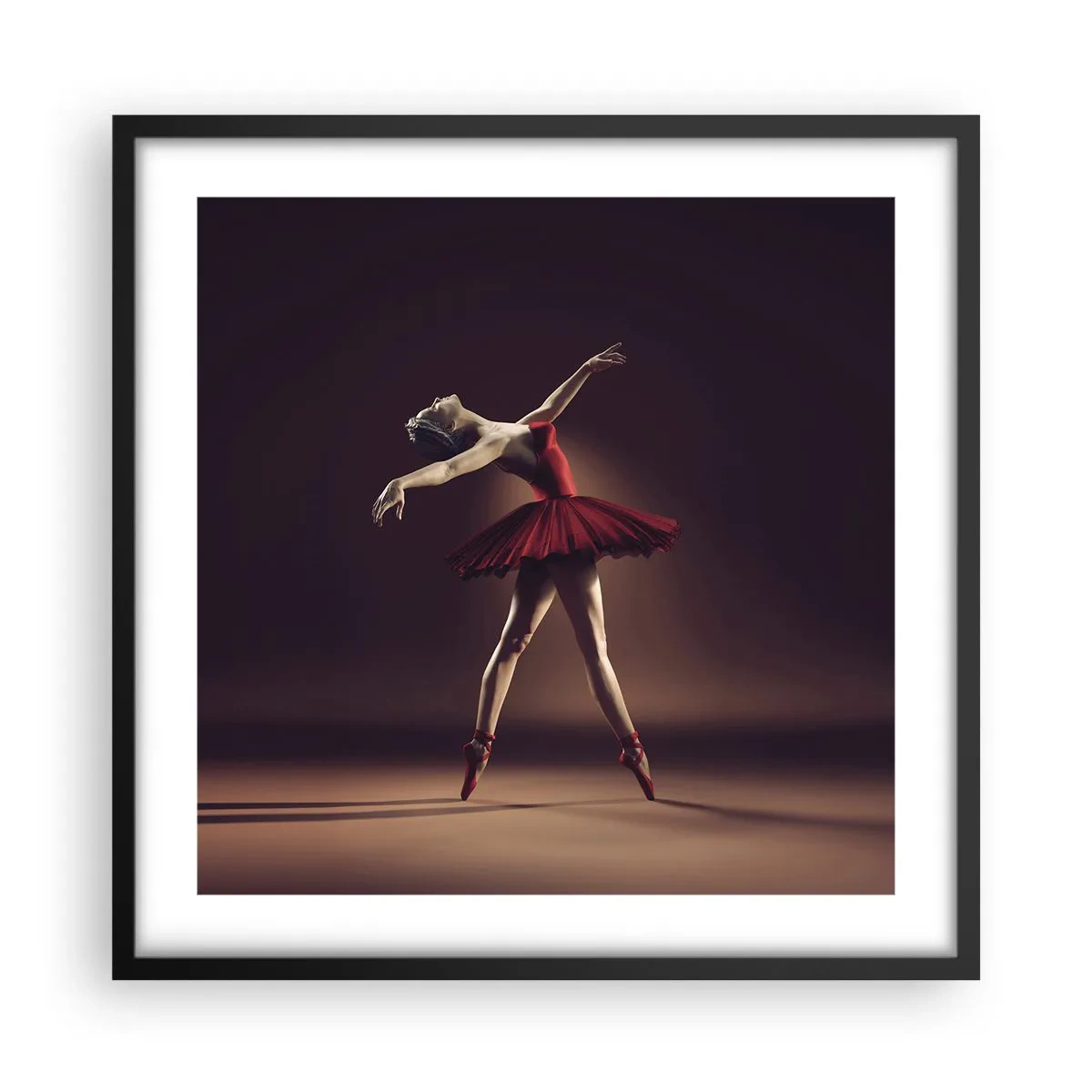 Affiche dans un cadre noir - Poster - Une danseuse étoile - 50x50 cm