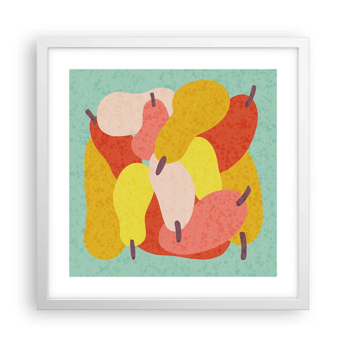 Affiche dans un cadre blanc - Poster - Essayez le soleil d'été - 40x40 cm