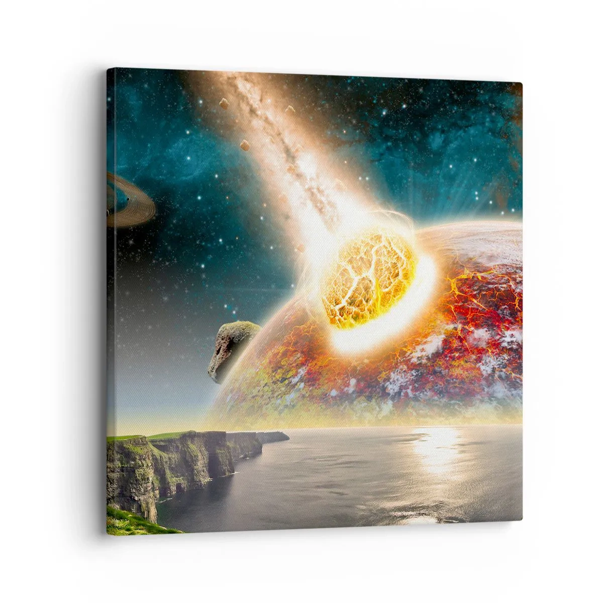 Impression sur toile - Image sur toile - Drame spatial - 30x30 cm