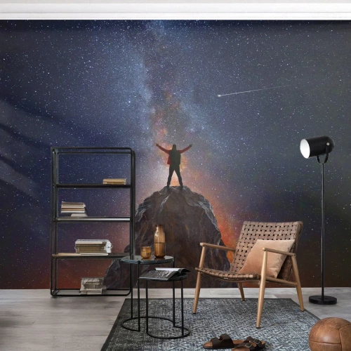 Papier Peint Photo Premium Sand - Le force est avec moi! - Abstraction, Cosmos, Homme - 200x140 cm