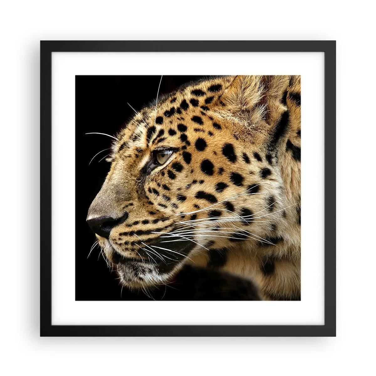 Affiche dans un cadre noir - Poster - Calme, concentré, prêt - 40x40 cm