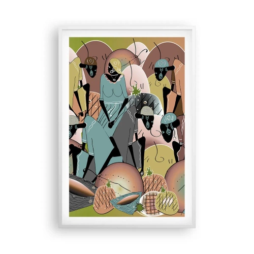 Affiche dans un cadre blanc - Poster - De grandes fêtes arrivent - 61x91 cm