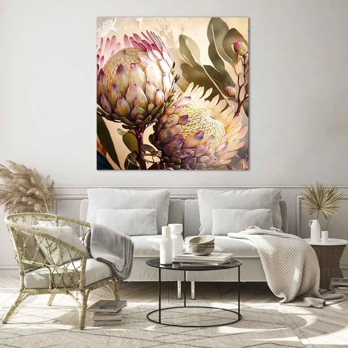 Impression sur verre - Image sur verre - Tendrement embrassé - 40x40 cm