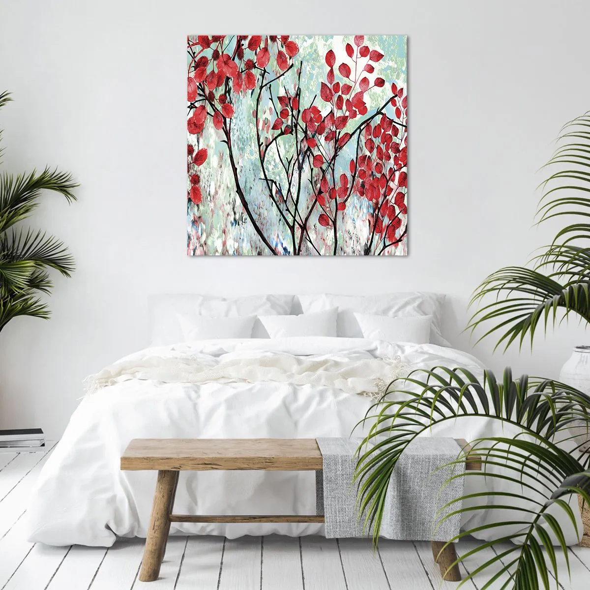 Impression sur toile - Image sur toile - Arbre en écarlate - 30x30 cm