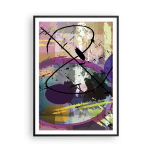 Affiche dans un cadre noir - Poster - Vous pouvez aller tout droit ou autour - 70x100 cm