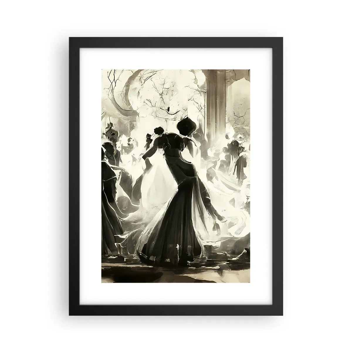 Affiche dans un cadre noir - Poster - La grande mascarade - 30x40 cm