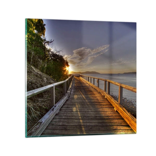 Impression sur verre - Image sur verre - Aller, aller tout le temps en direction du soleil - 30x30 cm