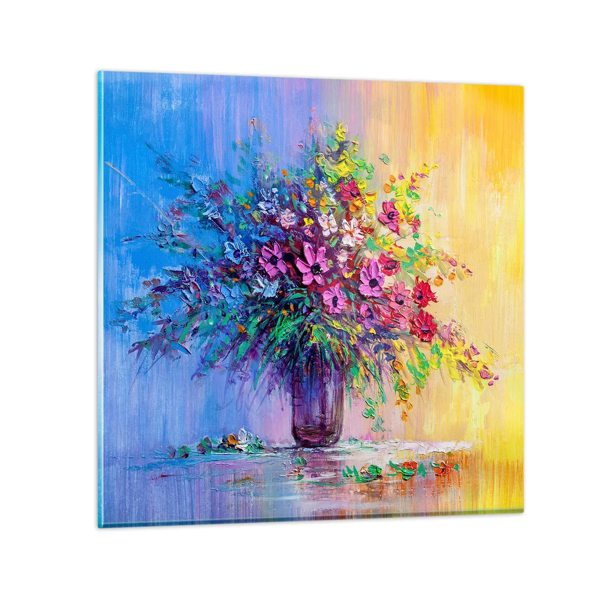 Impression sur verre - Image sur verre - Cadeau d'été de la prairie - 30x30 cm