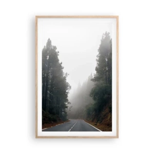 Affiche dans un chêne clair - Poster - Conte de la forêt magique - 61x91 cm