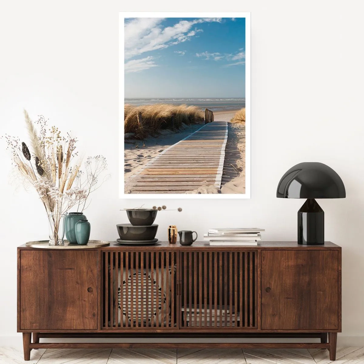 Affiche - Poster - Derrière la dune, dans le bruissement de l'herbe - 30x40 cm