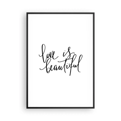 Affiche dans un cadre noir - Poster - Lire et répéter - 70x100 cm