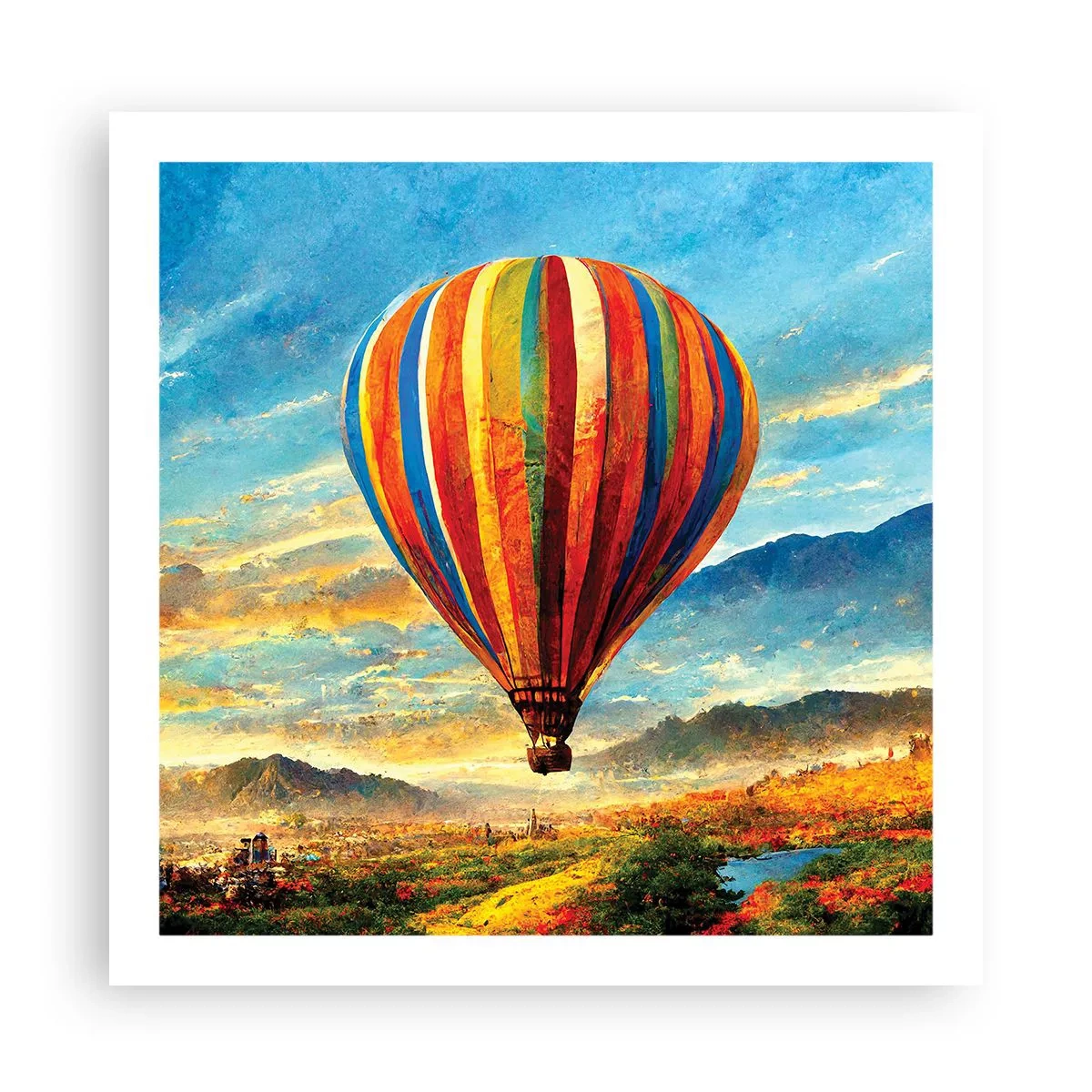 Affiche - Poster - Dans le silence on voit mieux - 60x60 cm