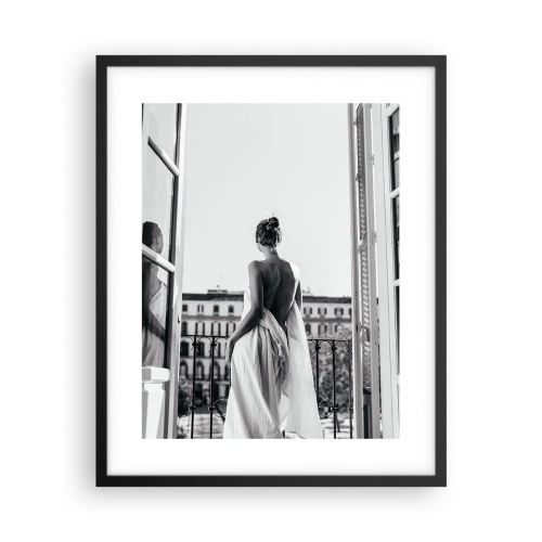 Affiche dans un cadre noir - Poster - Eveil des pensées - 40x50 cm