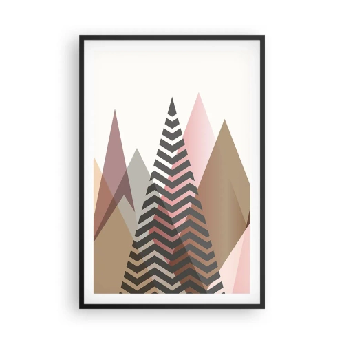 Affiche dans un cadre noir - Poster - Vue pyramidale - 61x91 cm