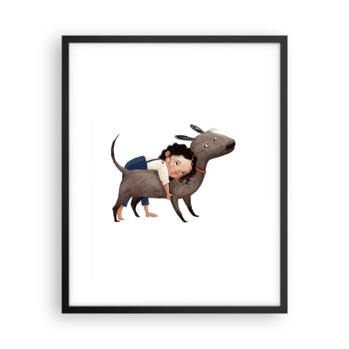 Affiche dans un cadre noir - Poster - Les meilleurs amis - 40x50 cm
