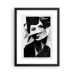 Affiche dans un cadre noir - Poster - Vraiment ce que tu es… - 30x40 cm