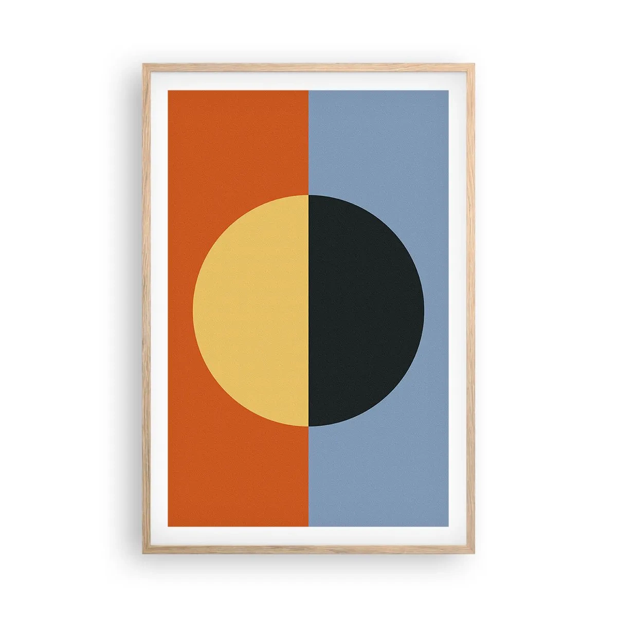 Affiche dans un chêne clair - Poster - Composition de chaleur et de fraîcheur - 61x91 cm