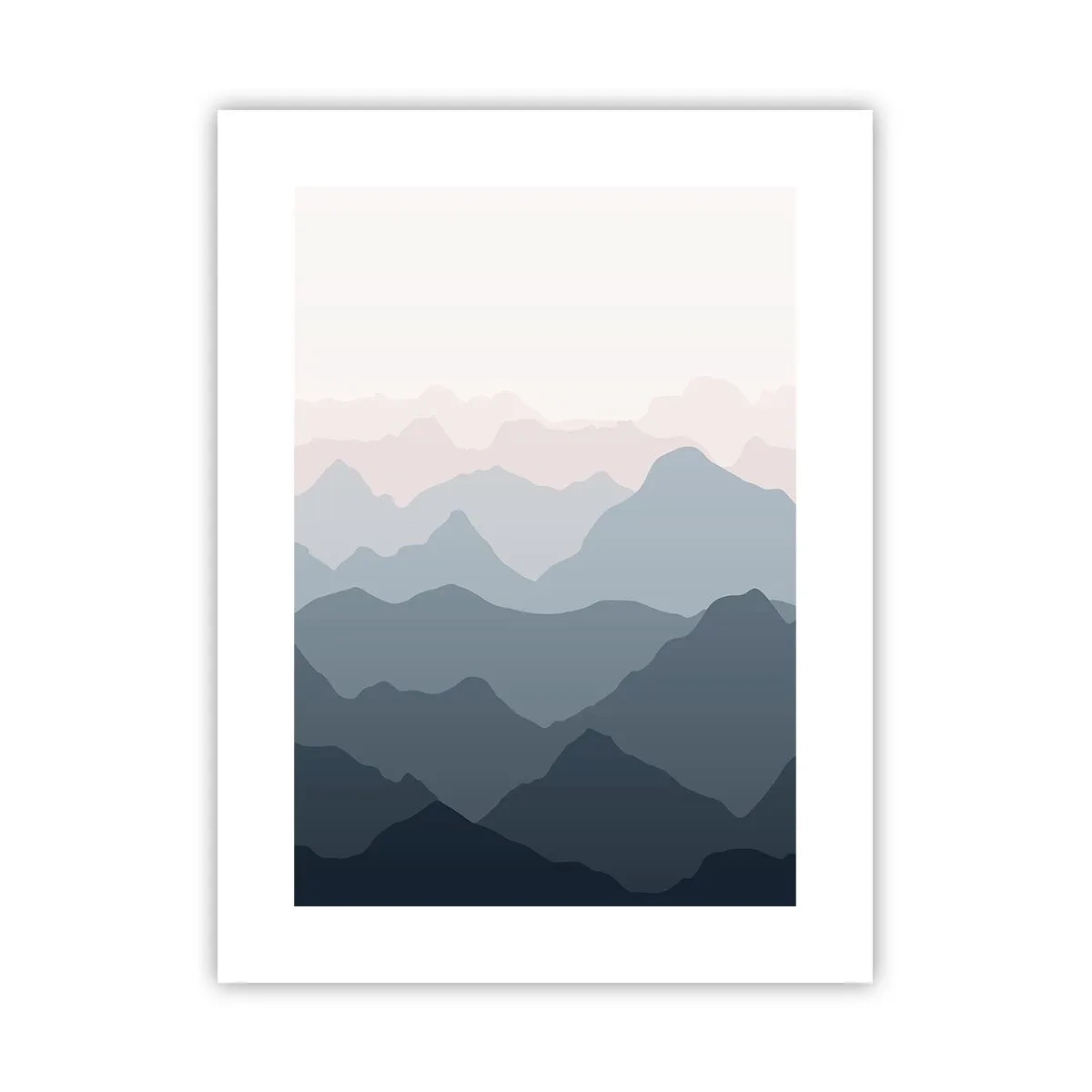 Affiche - Poster - Vagues de montagnes - 30x40 cm
