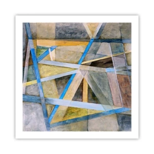 Affiche - Poster - Tout droit ou en diagonale ? - 60x60 cm