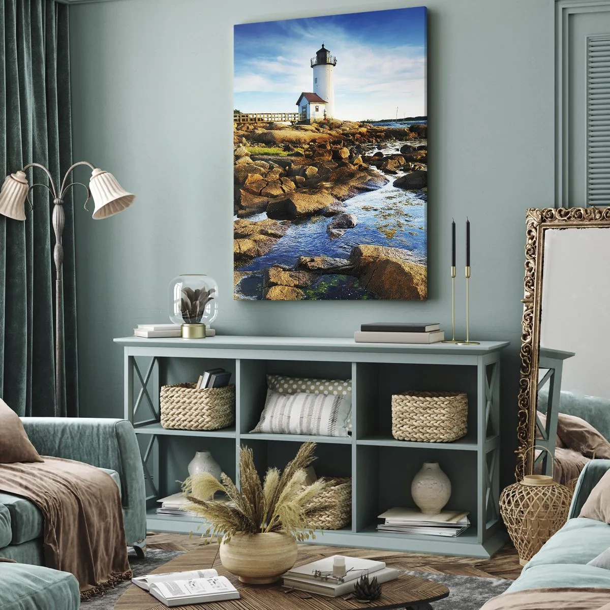 Impression sur toile - Image sur toile - Revenez heureux, j'attends - 55x100 cm