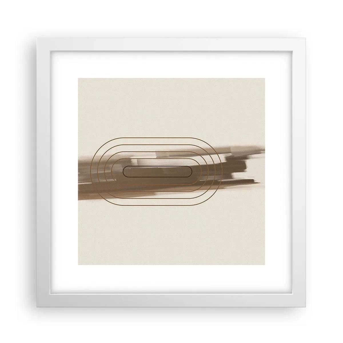 Affiche dans un cadre blanc - Poster - Parfum de gris - 30x30 cm