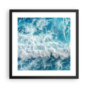 Affiche dans un cadre noir - Poster - Joyeusement et en sautant - 40x40 cm