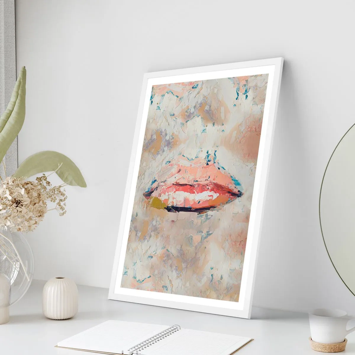 Affiche dans un cadre blanc - Poster - Éveil la pensée - 50x70 cm