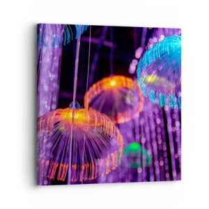 Impression sur toile - Image sur toile - Fontaine lumineuse - 30x30 cm