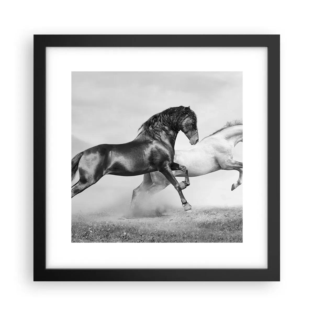 Affiche dans un cadre noir - Poster - Anges et démons - 30x30 cm