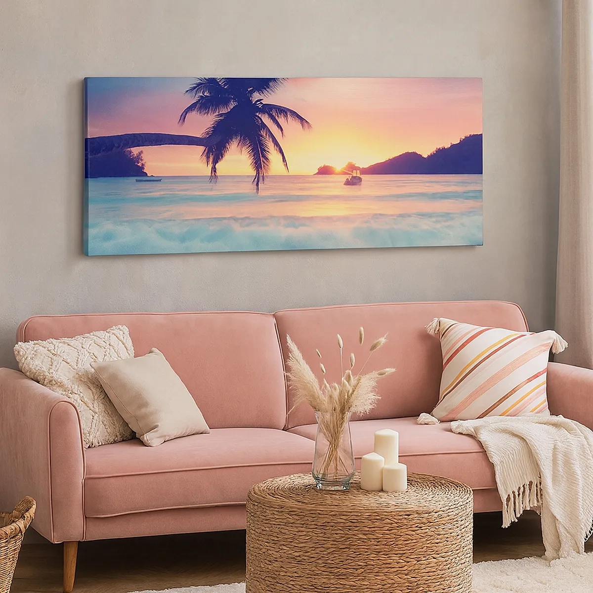 Impression sur toile - Image sur toile - Une soirée à la baie - 30x30 cm