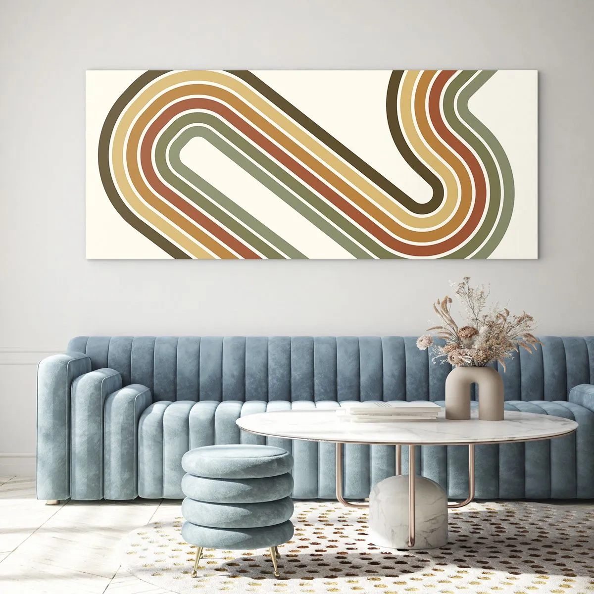 Impression sur verre - Image sur verre - En zig zag vers le but - 100x40 cm