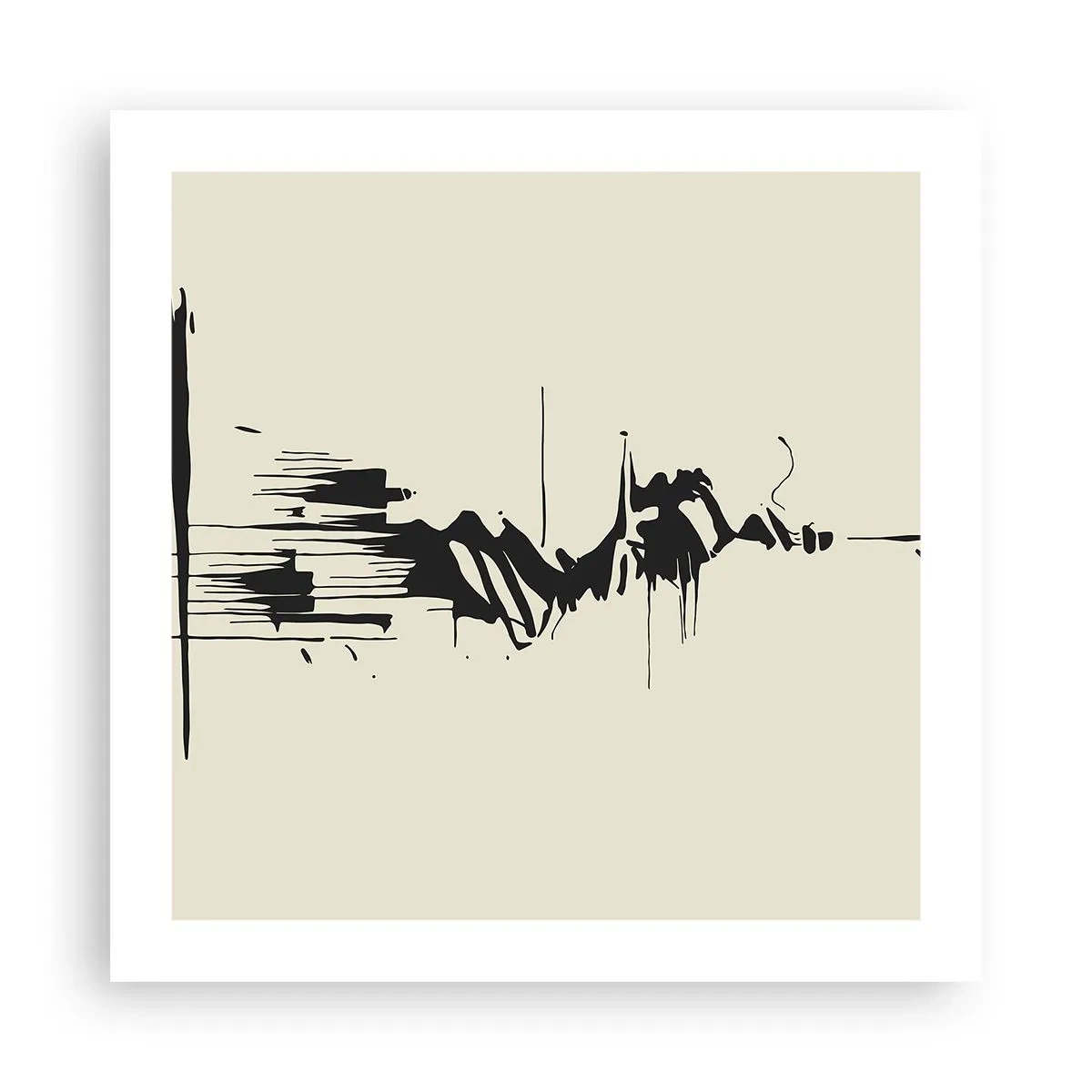 Affiche - Poster - Abstraction hâtive - 50x50 cm